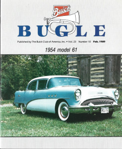 THE BUICK BUGLE 1989 FEB - '73 MODEL 4V37, '54 MODEL 61